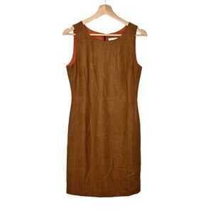 J'Envie Sport New York Vintage Sleeveless Burnt Orange Dress 8